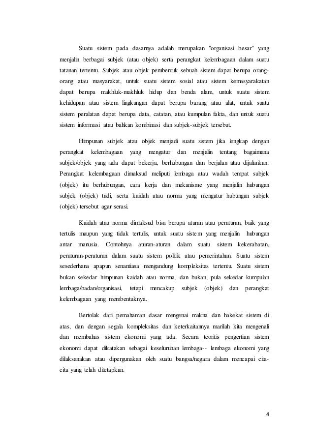 Kebijakan Perekonomian Nasional