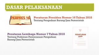 kebijakan perencanaan Pengadaan barang dan Jasa Pemerintah | PDF
