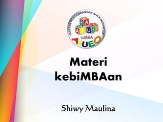 Materi
kebiMBAan
Shiwy Maulina
 