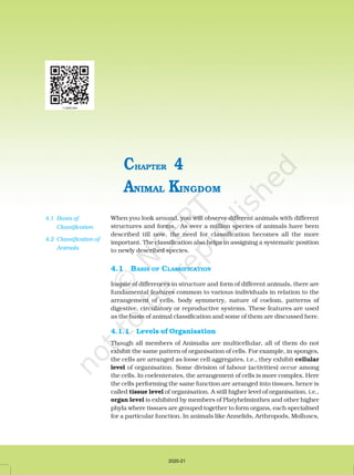 Chapter- 4 Animal kingdom | PDF