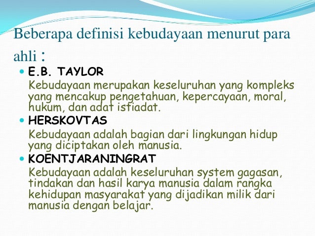 Kebudayaan Dan Kepribadian