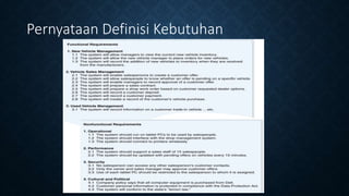 Pernyataan Definisi Kebutuhan
 