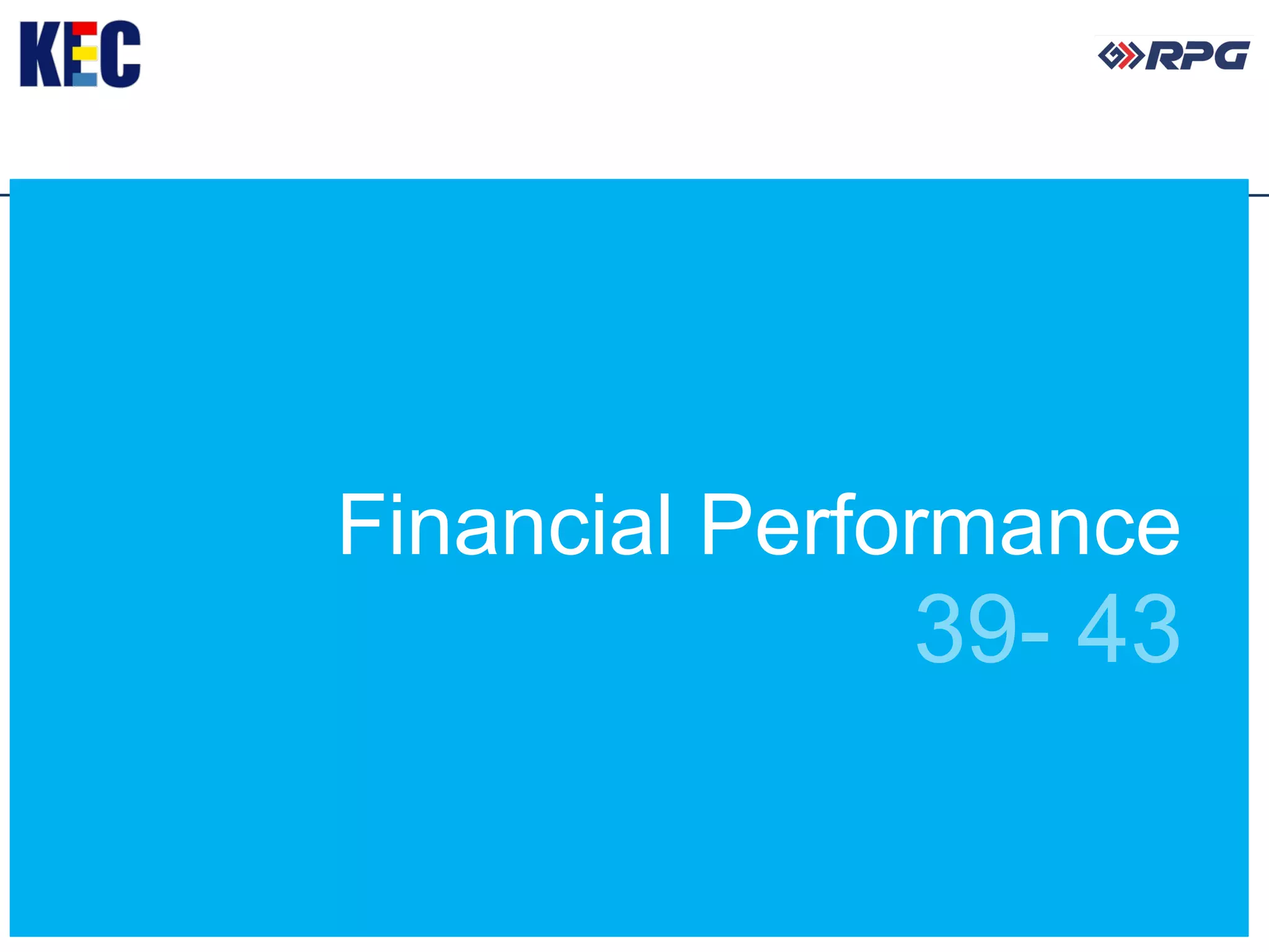 Financial Performance
 
