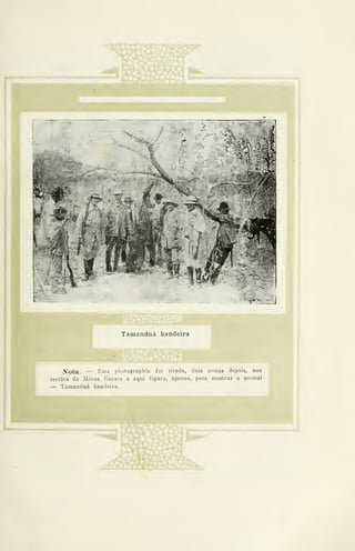 Nota. — Esta photographia foi tirada, dois annos depois, nos
sertões de Minas Geracs e aqui figura, apenas, para mostrar o animal
— Tamanduá bandeira.
 