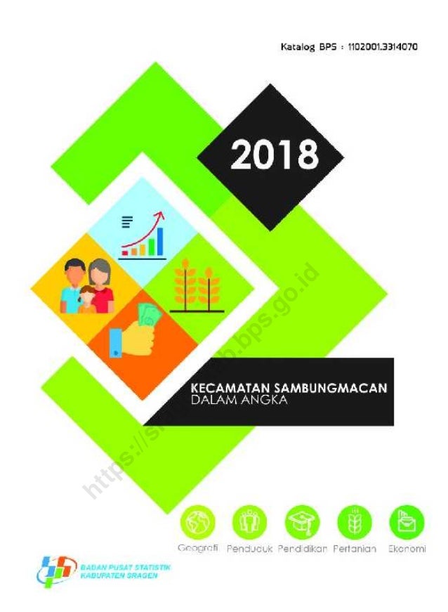 Kecamatan Sambungmacan Dalam Angka 2018