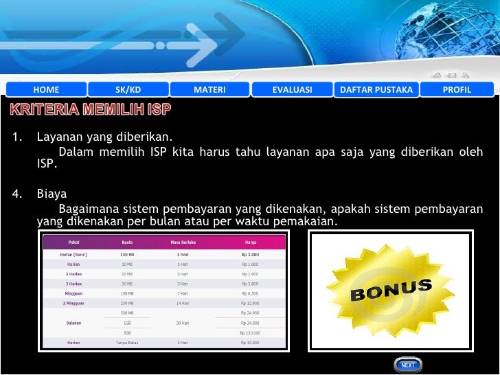 K ecepatan akses internet K ecepatan akses internet