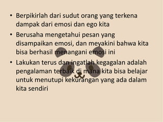 Kecerdasan Emosi dan Pengendalian Diri | PPTX