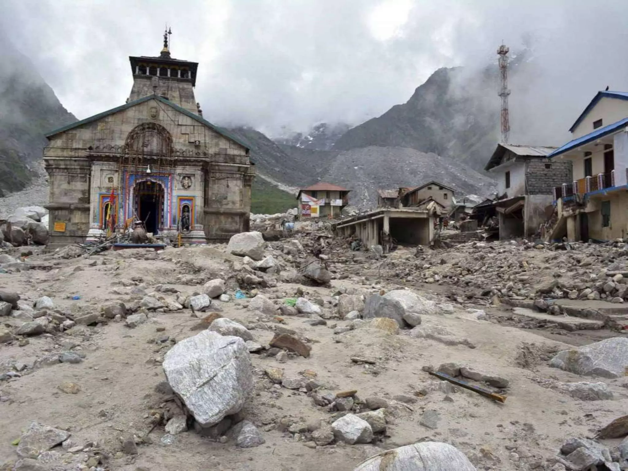 Kedarnath Temple Floods Images 2013 - Before And After | PPTX
