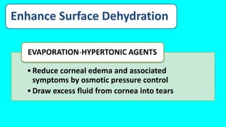 management of post cataract surgery corneal edema | PPTX