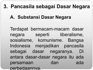 Pancasila sebagai dasar negara dipergunakan untuk….