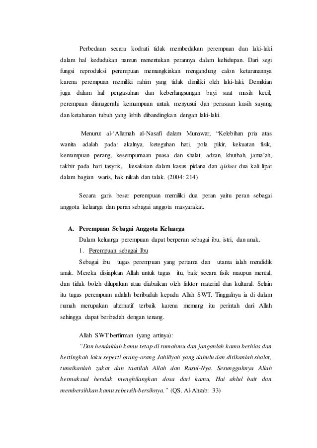 Kedudukan,peran,dan kepemimpinan wanita dalam islam