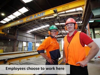 Employees	
 choose	
 to	
 work	
 here	
 
 