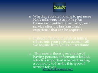 Keek get followers free