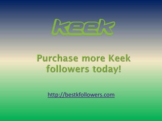 Keek get followers free