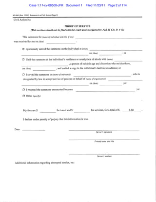 AO 440 (Rev. 12/09) Summons in a Civil Action (Page 2)
Civil Action No.
PROOF OF SERVICE
(This section should not befiled ...