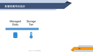 @Alan Tsai 的學習筆記
影響到費用的設計
22
 