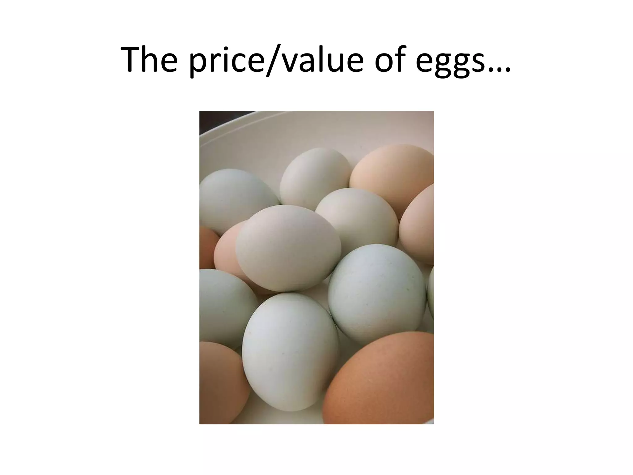 The price/value of eggs…

 
