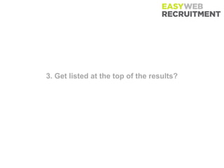 3. Get listed at the top of the results?
 