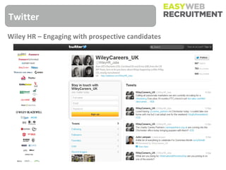 Twitter
Wiley HR – Engaging with prospective candidates
 