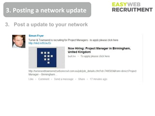 3. Posting a network update

3. Post a update to your network
 
