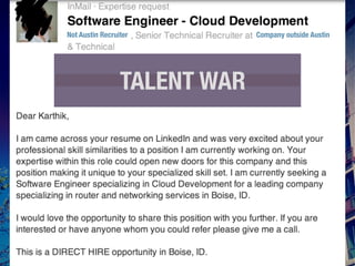 Not Austin Recruiter Company outside Austin
TALENT WAR
 