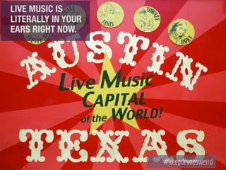 LIVE MUSIC IS
LITERALLY IN YOUR
EARS RIGHT NOW.
 