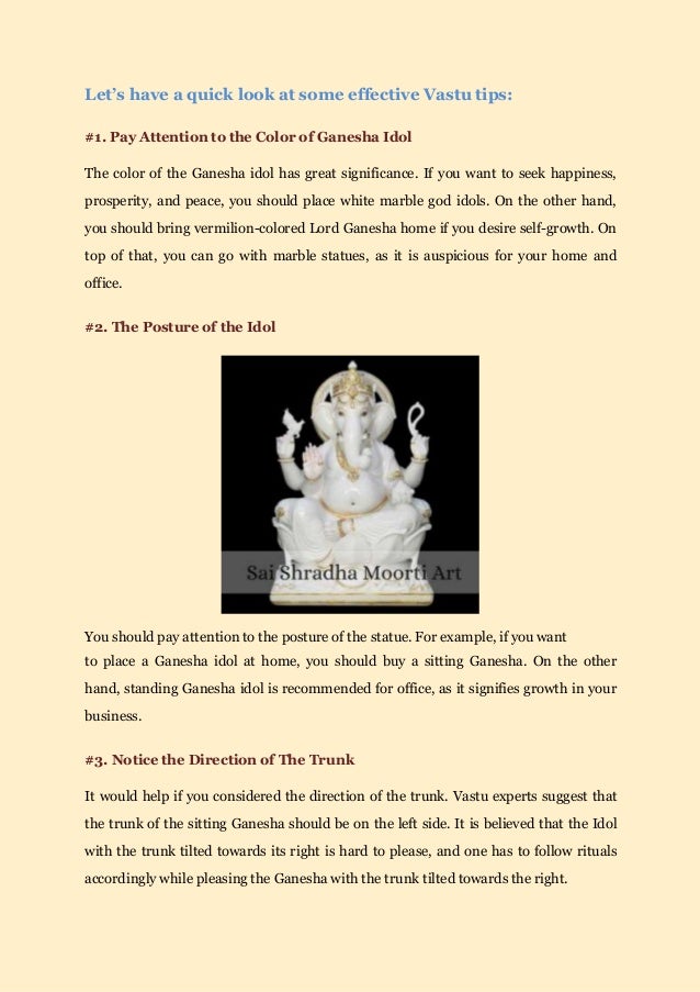Vastu Tips For Placing Lord Ganesha Idol At The Enterance