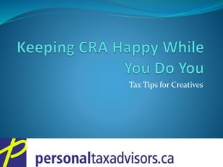 Tax Tips for Creatives
 