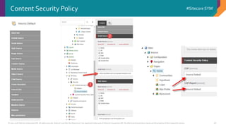 © 2001-2016 Sitecore Corporation A/S. All rights reserved. Sitecore® and Own the Experience® are registered trademarks of Sitecore Corporation A/S. All other brand and product names are the property of their respective owners.
#Sitecore SYM
32
Content Security Policy
 