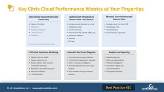 © eG Innovations, Inc. | www.eginnovations.com
Key Citrix Cloud Performance Metrics at Your Fingertips
Best Practice #10
 