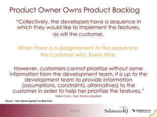 Cannot get agreement on priority orderFeaturesBugsTechnical ItemsVSVS