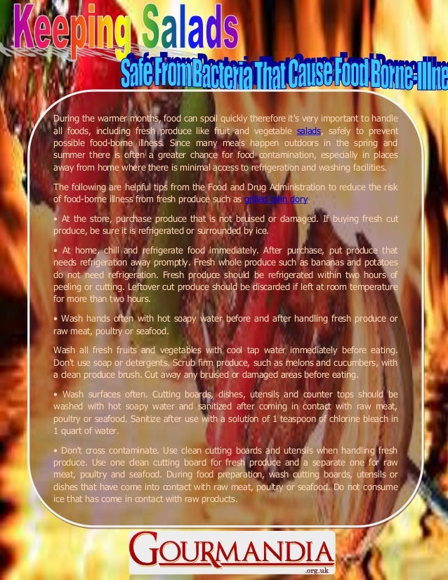 Keeping Salads Safe from Bacteria