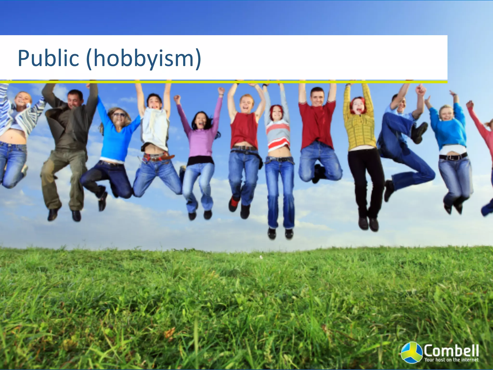 Public	
  (hobbyism)
 