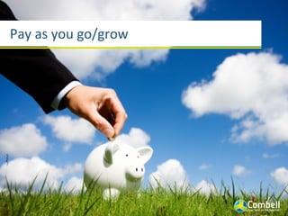 Pay	
  as	
  you	
  go/grow
 