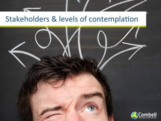 Stakeholders	
  &	
  levels	
  of	
  contemplaYon
 