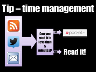 Part 3
How?
Filtering your
feeds
 