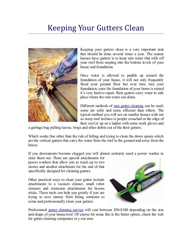 gutters keeping clean slideshare
