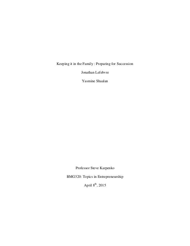 Family research paper