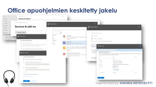 Keep On Track by
Office apuohjelmien keskitetty jakelu
 