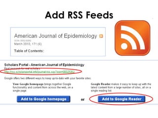 Add RSS Feeds
 