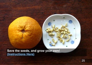 Save the seeds, and grow your own!
(Instructions Here)

                                     25
 