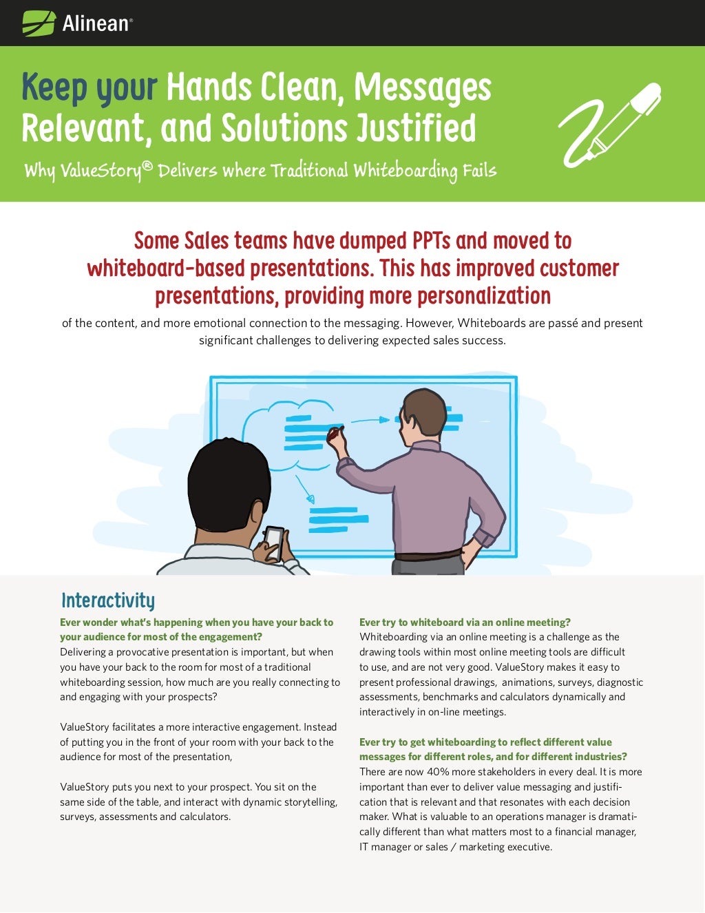 Evolve Your Traditional Whiteboard Selling Keep your hands clean