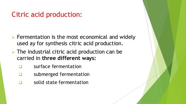 Submerged Fermentation PDF - Citric AciD ProDuction 10 638