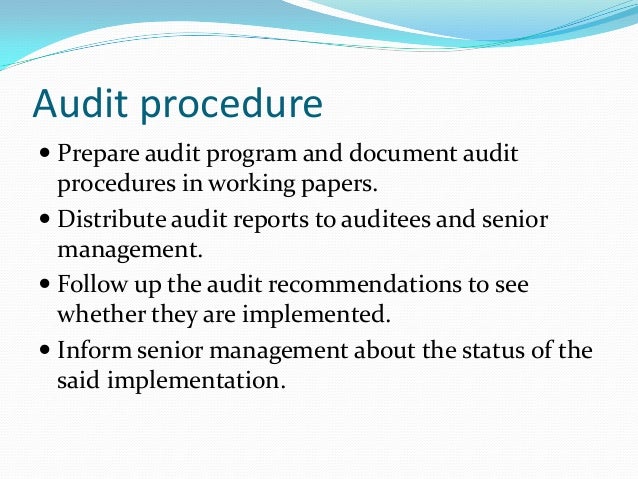 Vijaya Bank Audit Procedure
