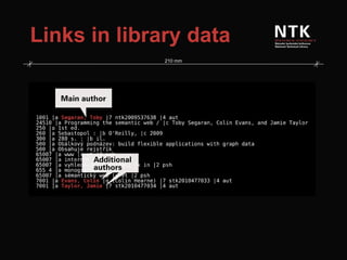 Links in library data 