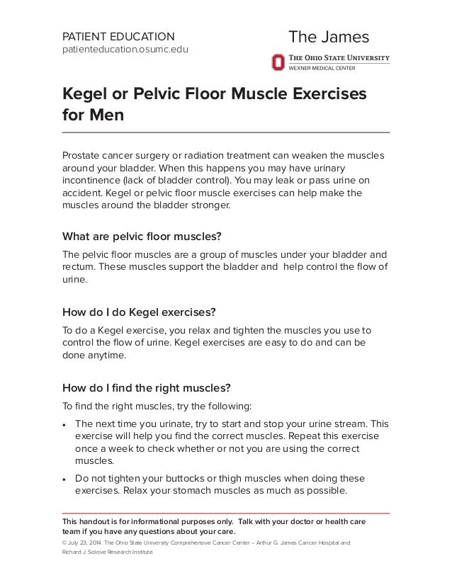 How do Kegel exercises help men?