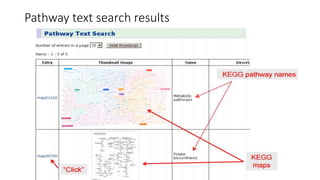 Pathway text search results
 