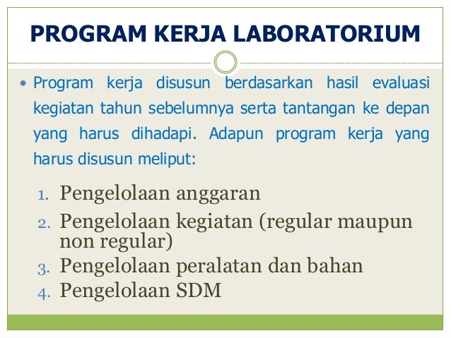 Program kerja lab ipa smp/mts