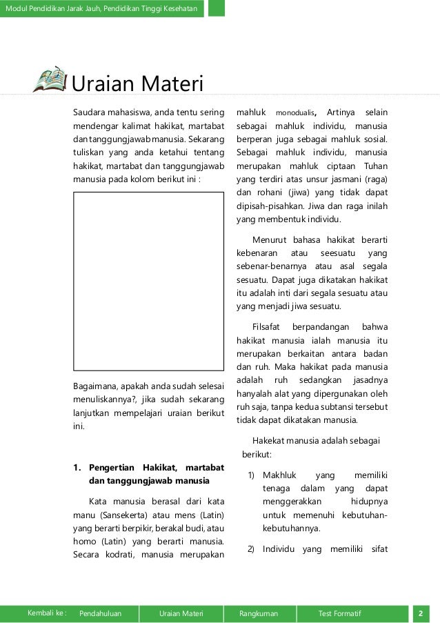 Hakikat Martabat Dan Tanggung Jawab Manusia