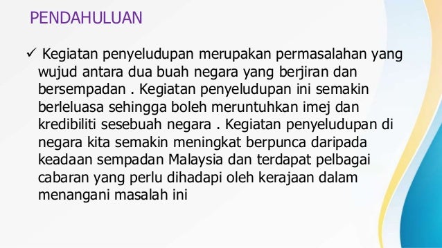 Kegiatan Penyeludupan